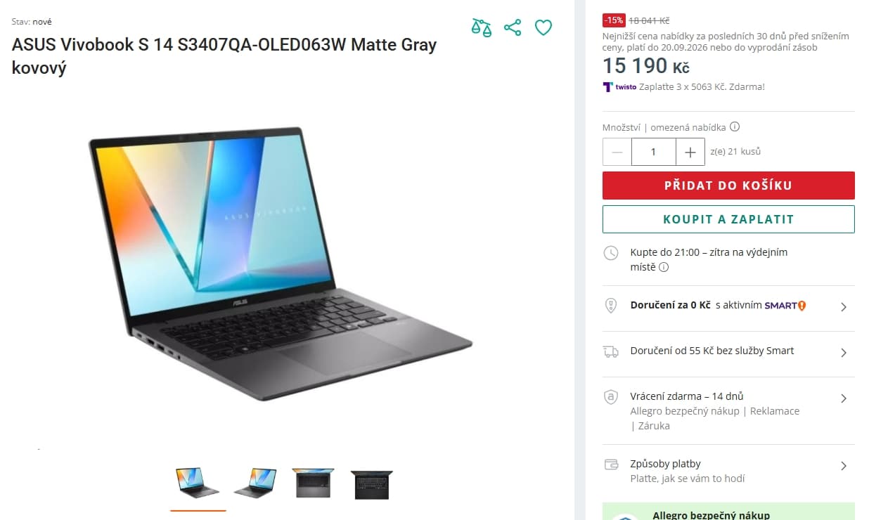Asus 2,97 GHz, 32/1000 GB, 14"