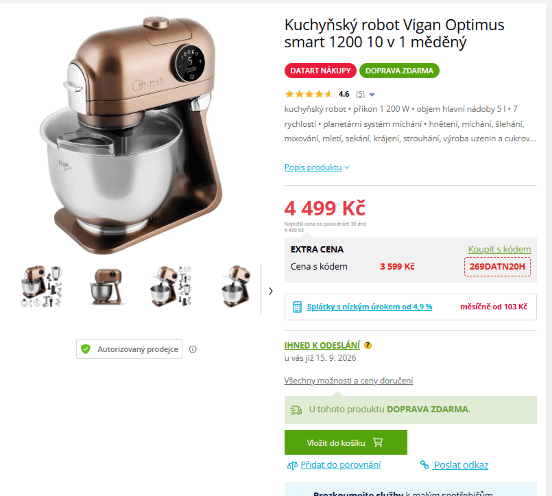 Kuchyňský robot Vigan 10v1