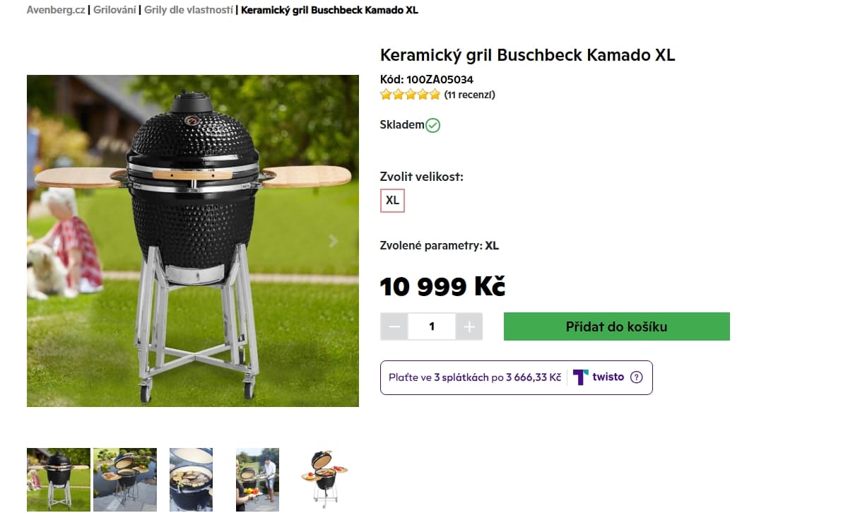Zahradní keramický gril Buschbeck Kamado XL