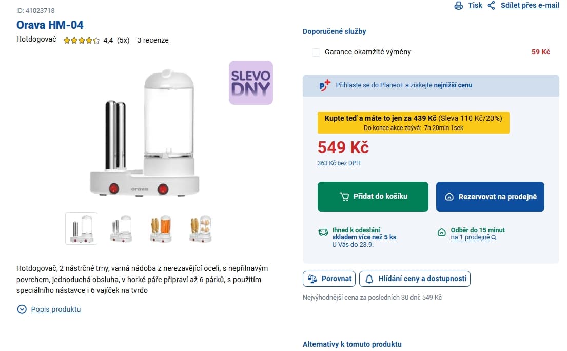 Hotdogovač Orava 