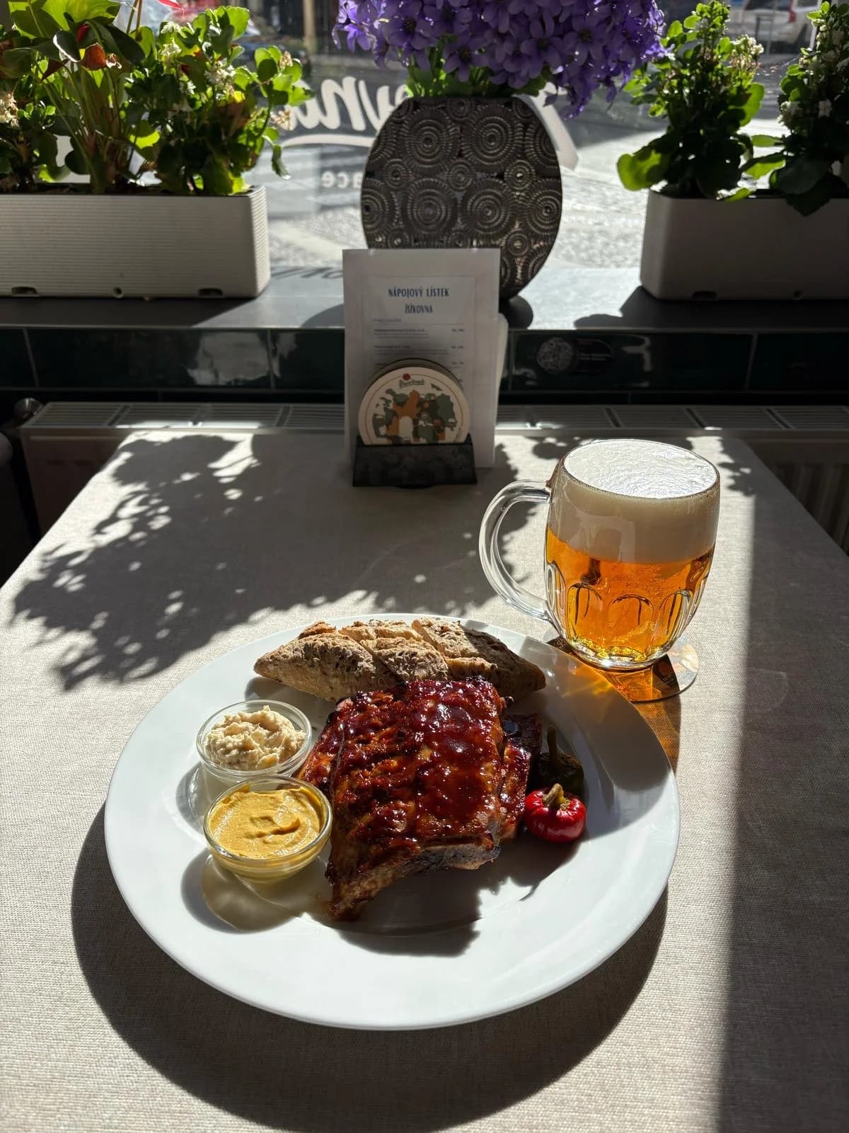 Konfitované kachní stehno či pečená BBQ žebra s pivem či vínem pro 1 nebo 2 osoby