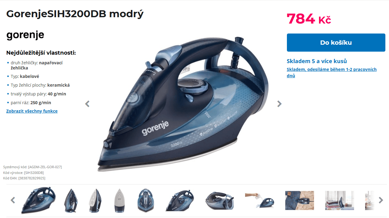 Napařovací žehlička Tefal, 3200 W