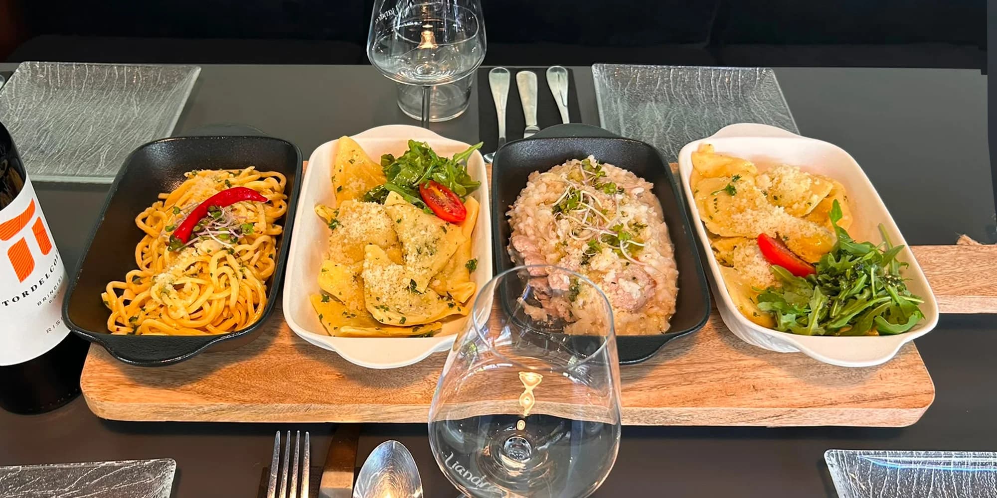Degustační menu: ochutnejte výběr italských těstovin a rizot, pro 2 až 4 osoby