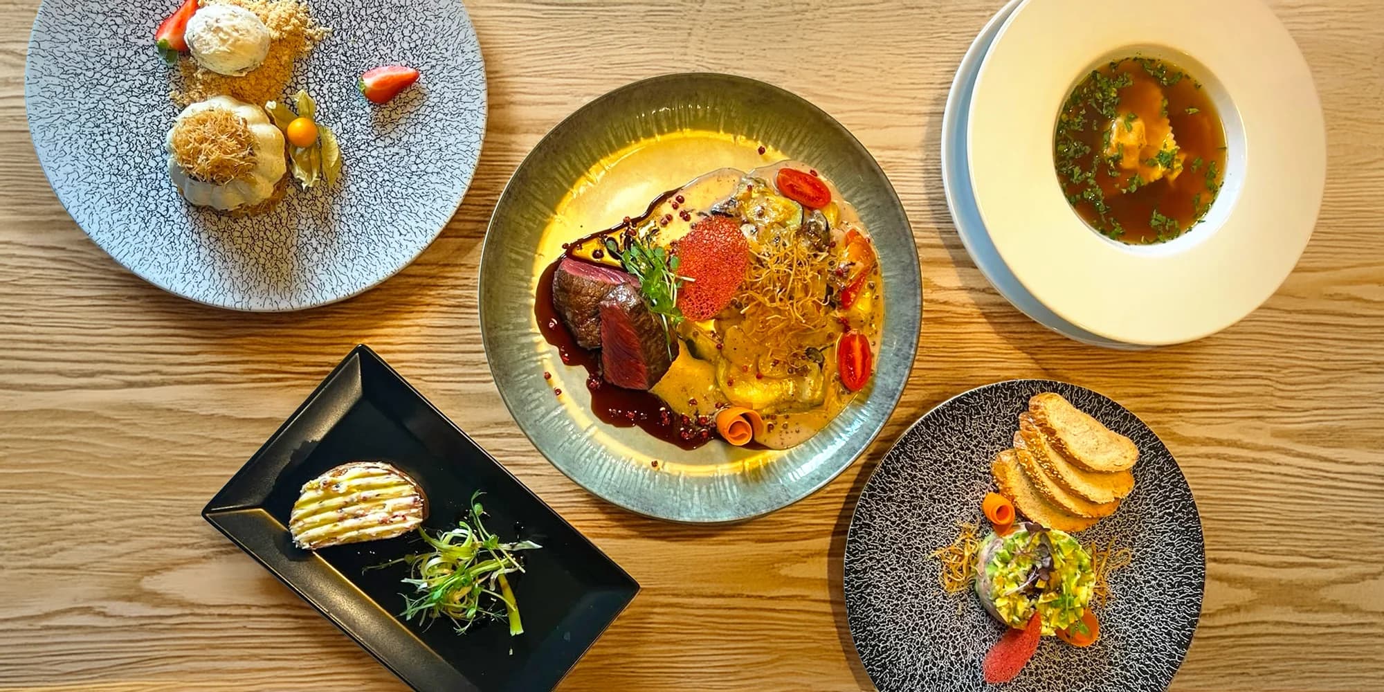 4chodové degustační menu s možností vinného párování v restauraci Jan Maria