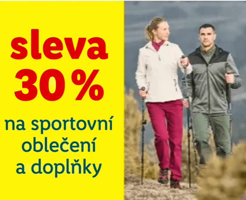Lidl - sleva 30% na Sportovní oblečení a doplňky