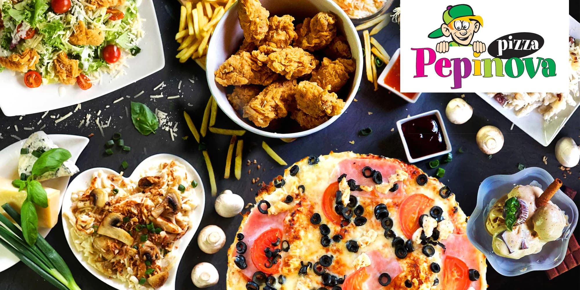 Pepinova pizza: dárkové vouchery na celé menu včetně nápojů, 250, 500 a 1000 Kč