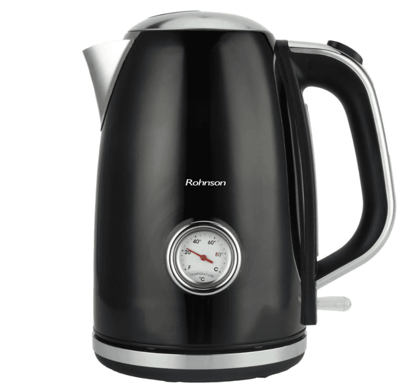 Rychlovarná konvice Rohnson, 1,7 l, 2200W, teploměr