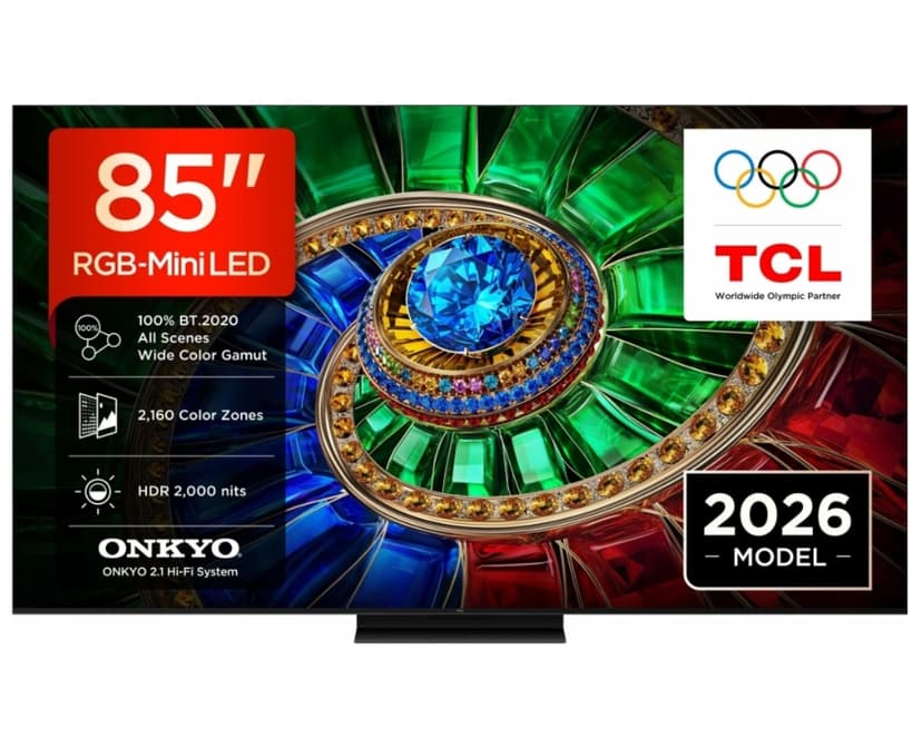 4K Mini LED Google TV, Atmos, 144Hz, 215 cm TCL