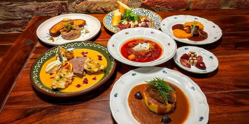 6chodové zvěřinové menu v Rožnovských pivních lázních pro 2 osoby