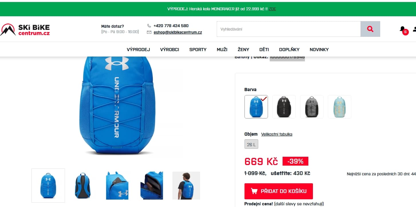 Batoh Under Armour Hustle Sport, 26 l., 47x32 cm