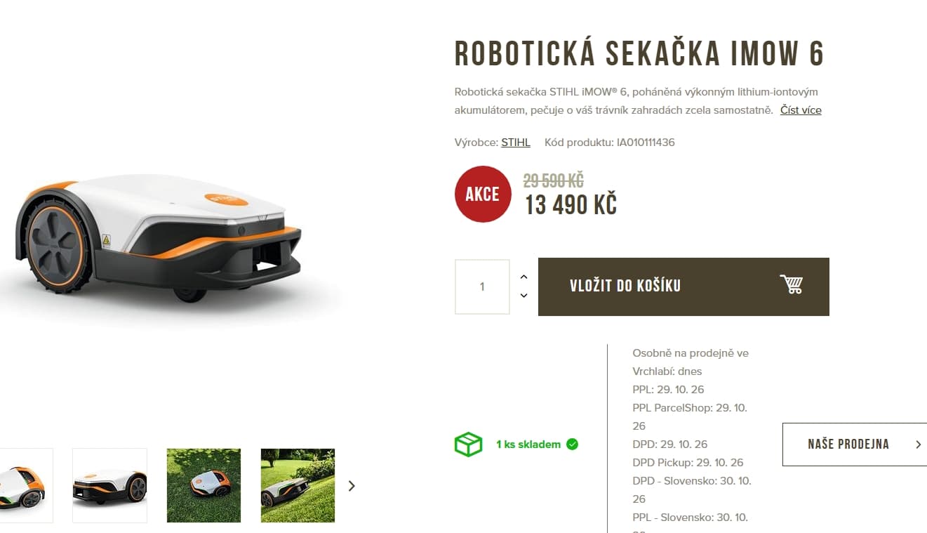 Robot sekačka Stihl IMOW 6, 3000 m²
