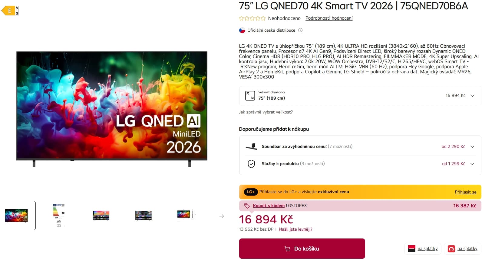 4K QNED Google TV, 191 cm, LG