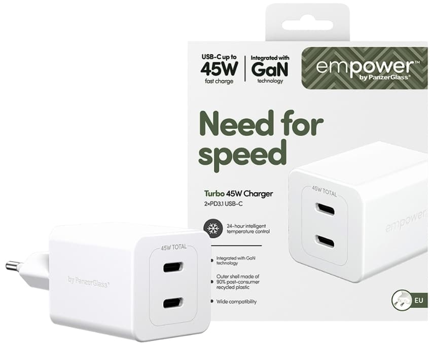 Nabíječka do sítě PanzerGlass GaN 45 W 