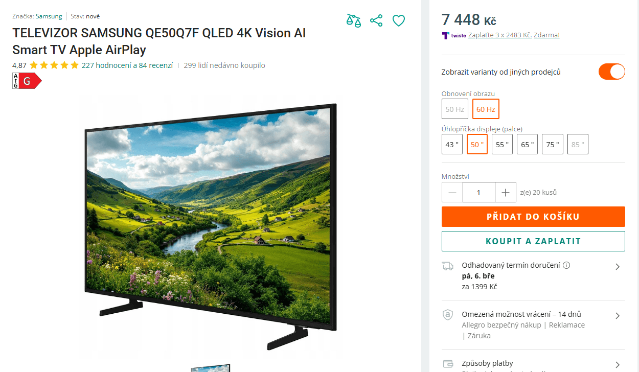 4K Smart TV 127 cm Samsung