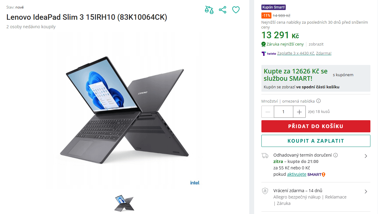 Lenovo i7 4,9GHz, 24/512GB, 15,3"