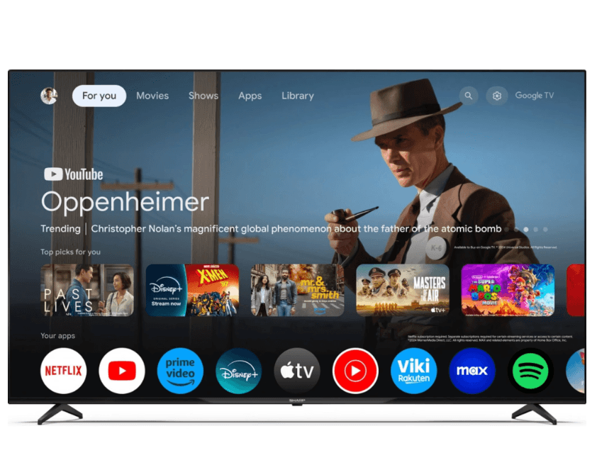 4K Google, TV, Atmos, 178 cm, Sharp