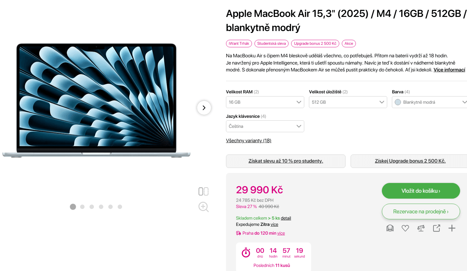 Apple MacBook Air 15,3" 16/512 GB