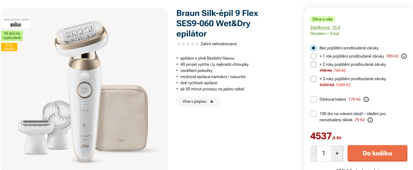 3D Epilátor Braun Silk·épil 9 Flex 360°