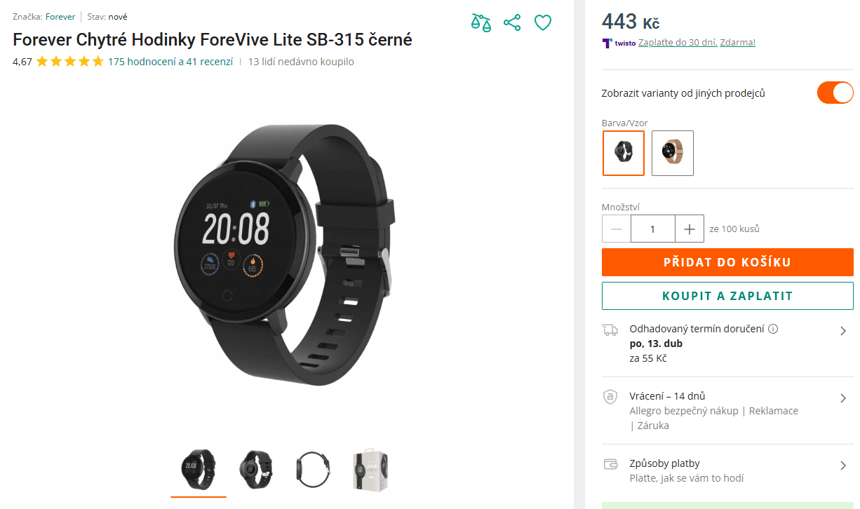 Chytré hodinky Forever ForeVive