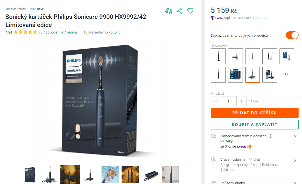 El. kartáček Philips Sonicare 62000, 5prg