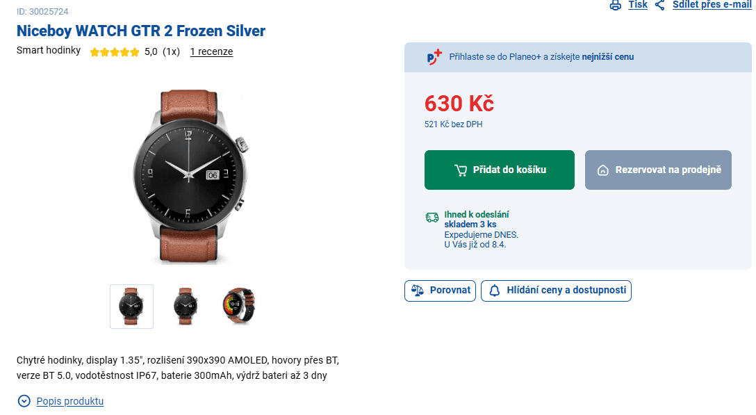 Chytré hodinky Niceboy Watch GTR 2