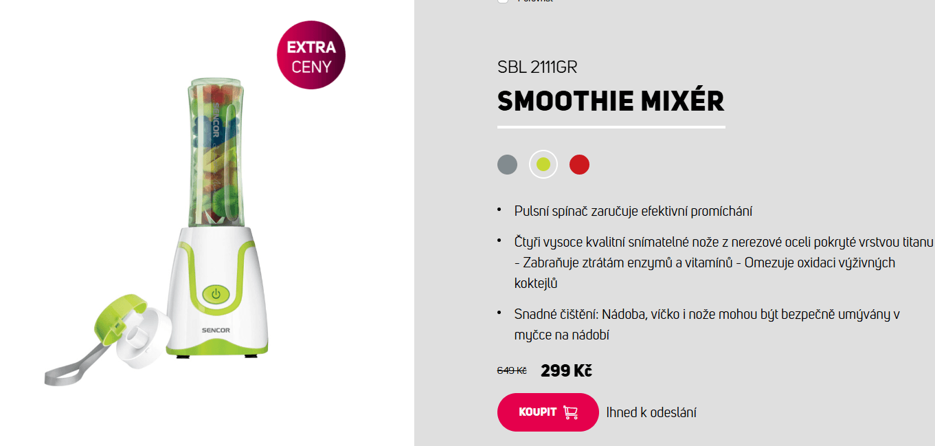 Smoothie mixér Sencor