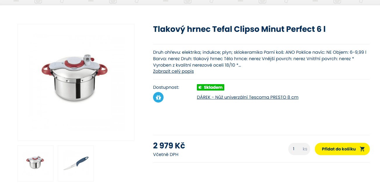 Tlakový hrnec Tefal Clipso, 6l.