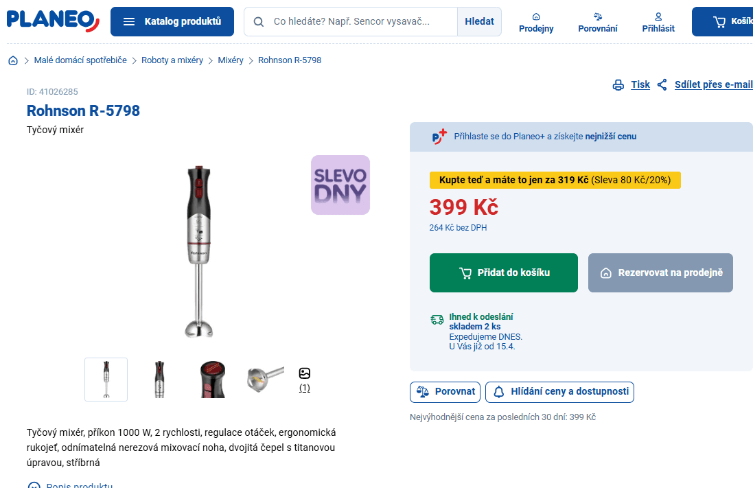 Tyčový mixér Rohnson R-5798