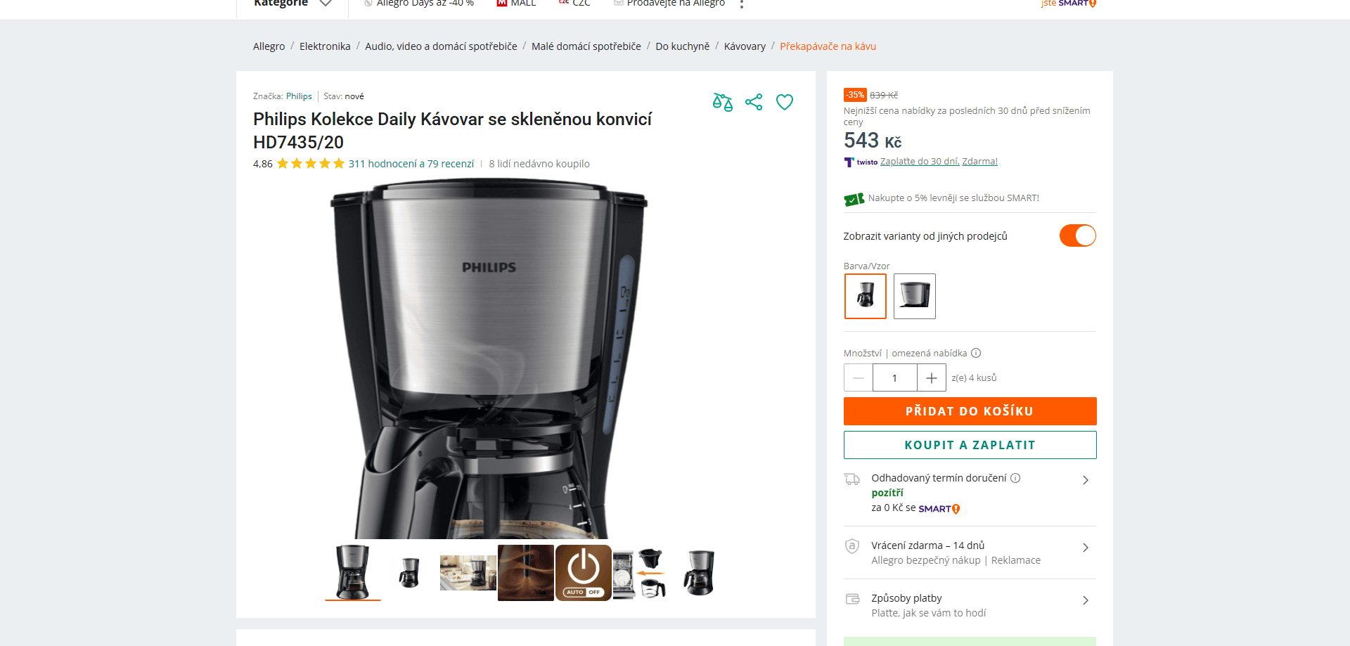 Překapávač Philips 