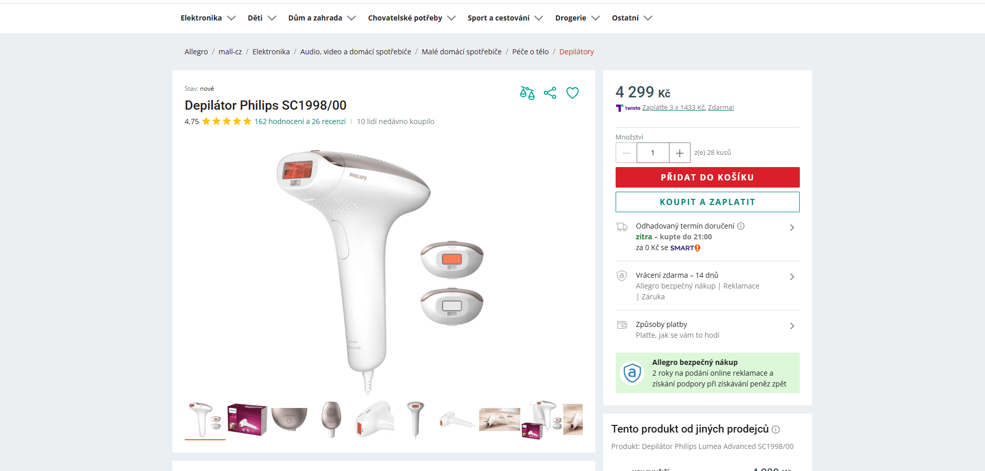 IPL epilátor Philips Lumea SC1998/00
