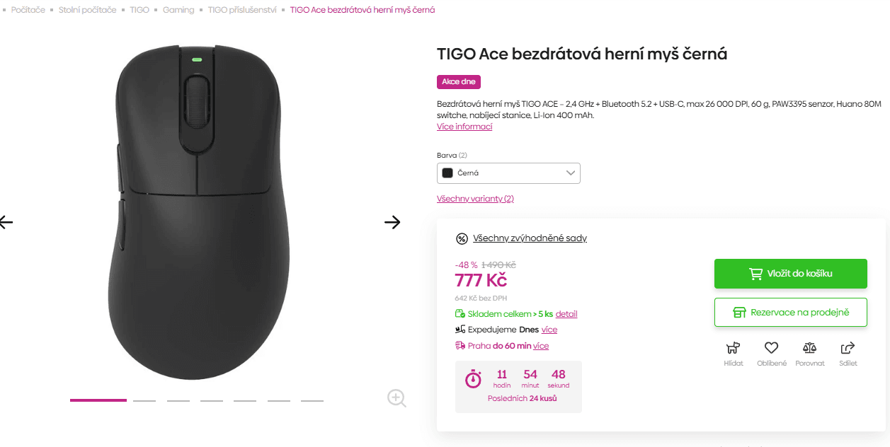 Herní BT myš TIGO ACE