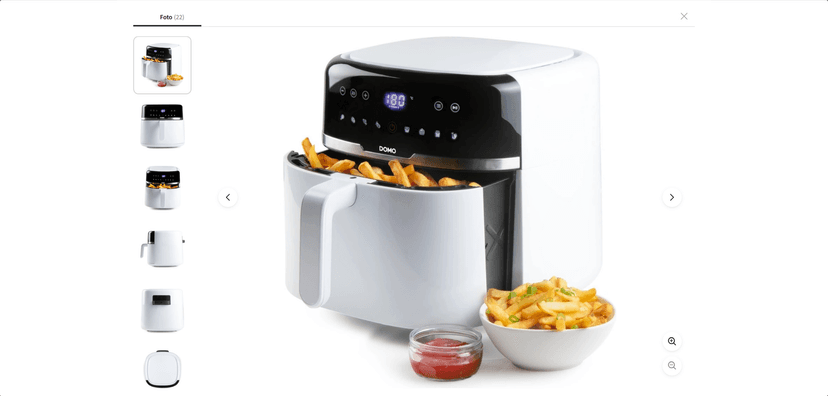 Horkovzdušná fritéza Domo, 8 l., 8 prg