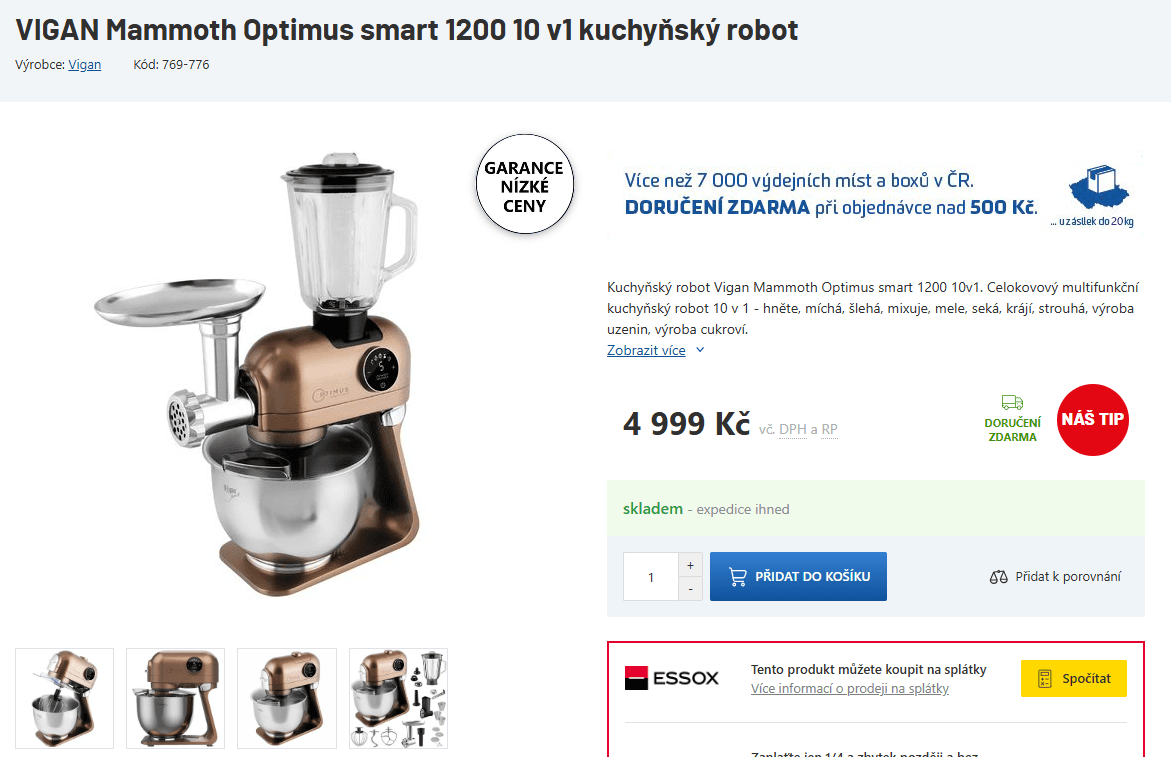 Kuchyňský robot Vigan 10v1