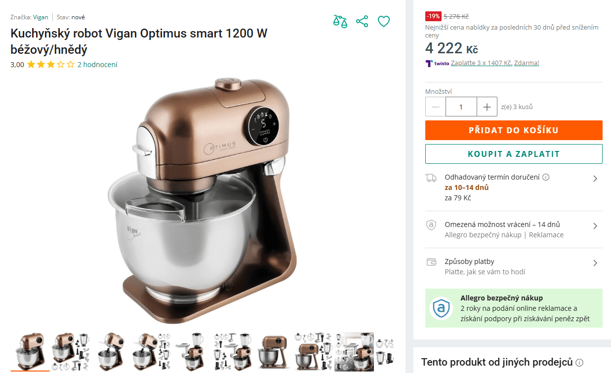 Kuchyňský robot Vigan 10v1