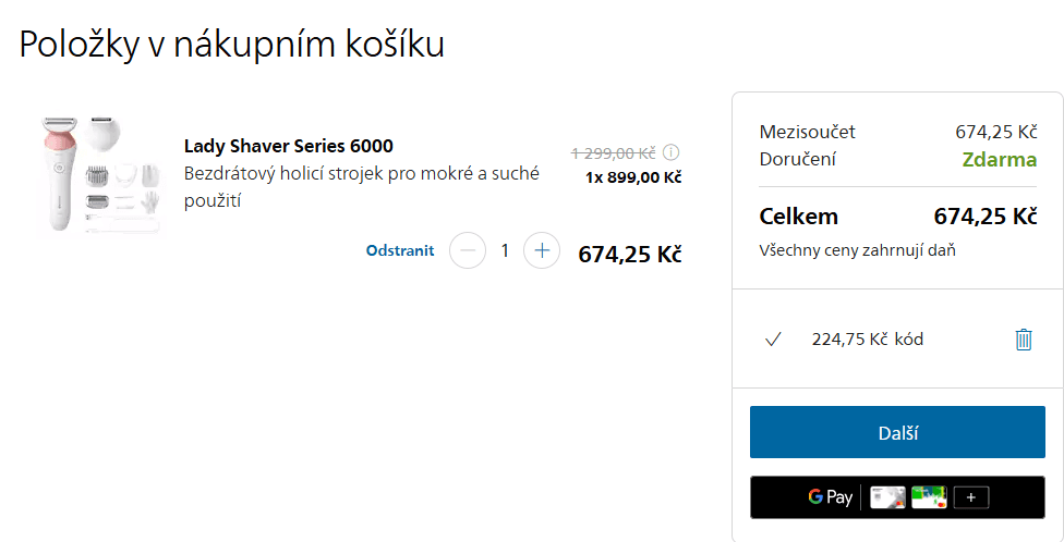 Dámský depilátor Philips s příslušenstvím