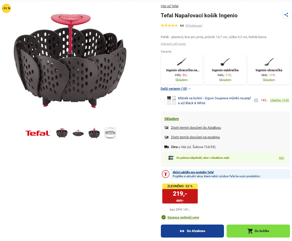 Napařovací košík Tefal Ingenio