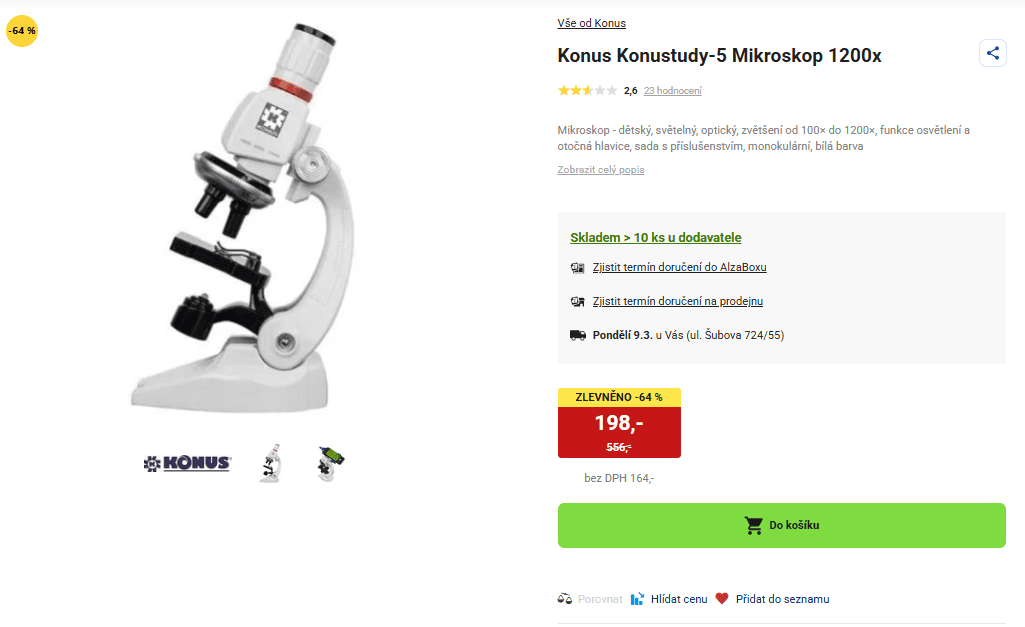 Mikroskop Konus Konustudy 1200x