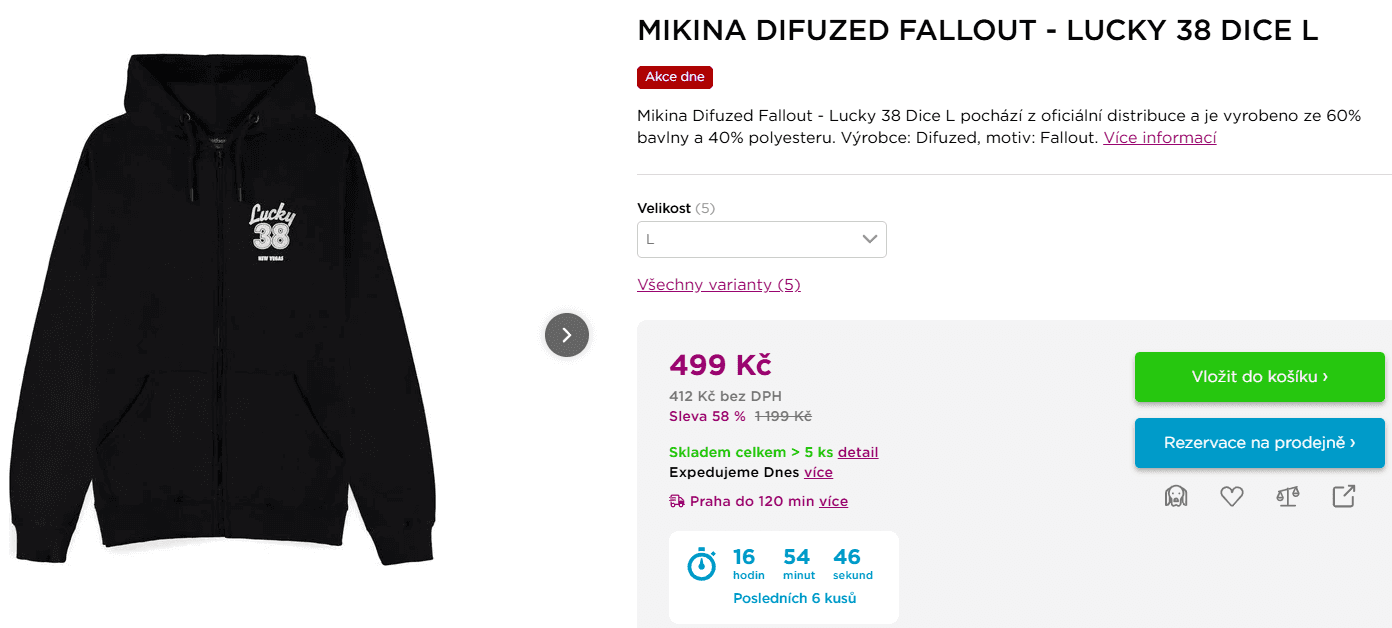 Mikina Difuzed Fallout - Lucky vel. L
