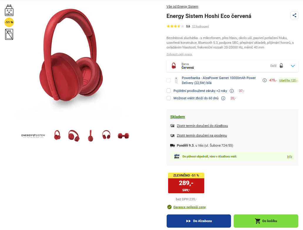 BT sluchátka Energy Sistem Hoshi Eco