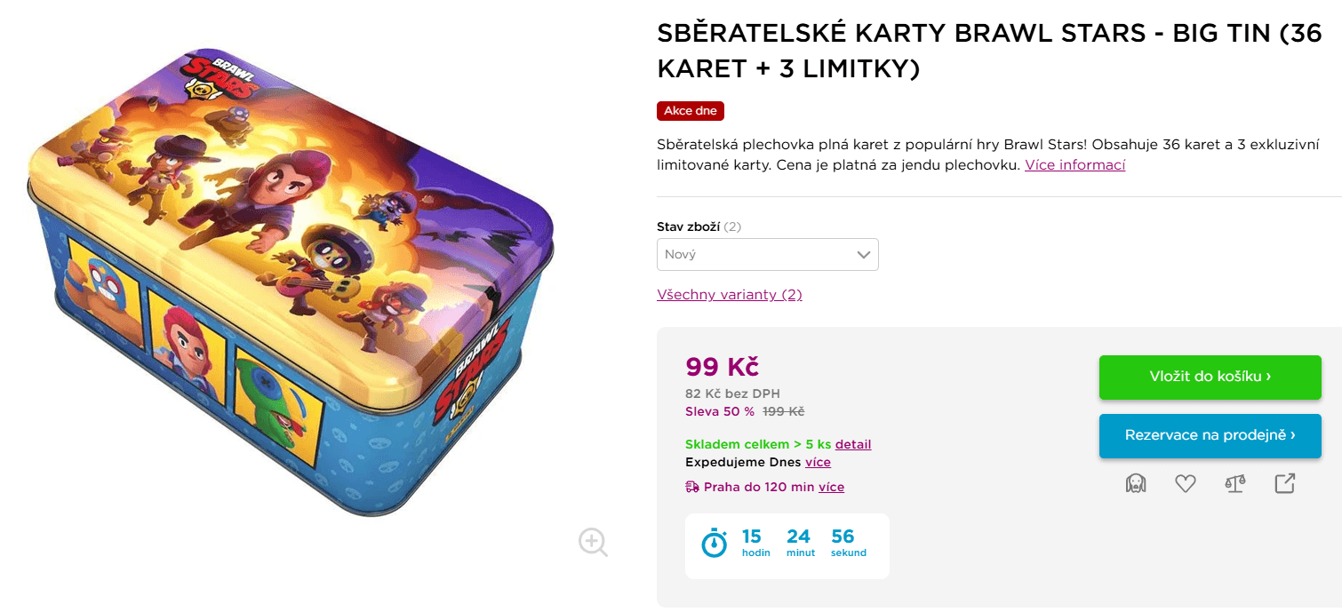 Plechovka s kartami Brawl Stars! 