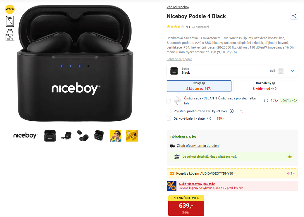 BT sluchátka Niceboy Podsie 4