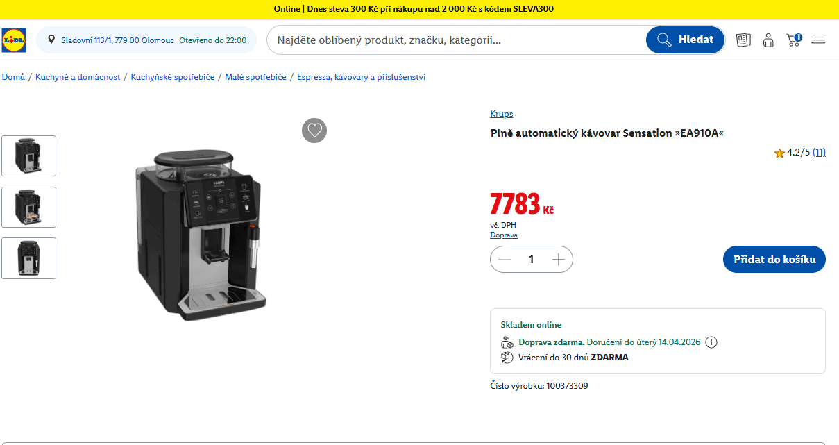 Automatické espresso Krups , 15 bar, mlýnek, dotyk