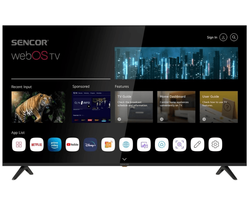 4K Smart TV, 168 cm, Sencor
