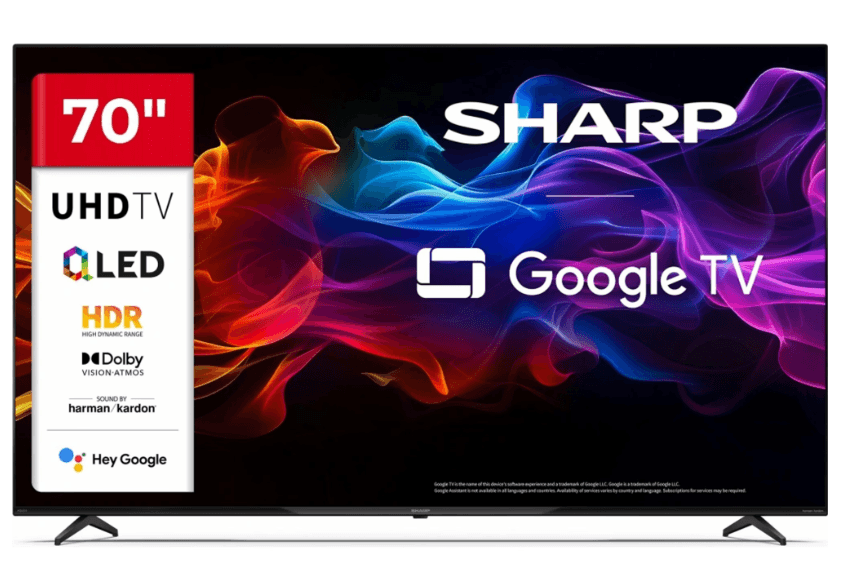 4K Google TV, Atmos, 178 cm, Sharp