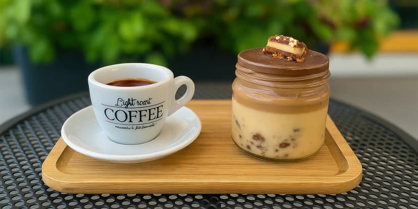 Nápoj a zákusek pro 1 i 2 osoby: tiramisu, mrkrváč, limonády i káva