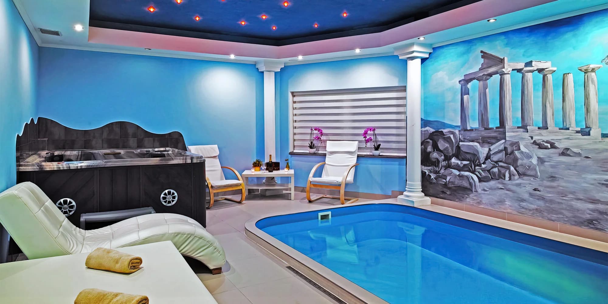 90–180 min. v privátním wellness i romantický balíček s lahví sektu