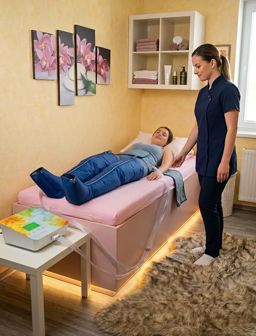 Pevnější a hladší pokožka: 1 nebo 3 vstupy na přístrojovou lymfodrenáž