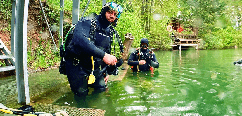 V.I.P. potápění s profesionálním instruktorem v lomu Leštinka