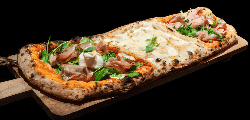 Řemeslná XXL pizza složená ze 3 druhů, pro 2 až 5 osob 