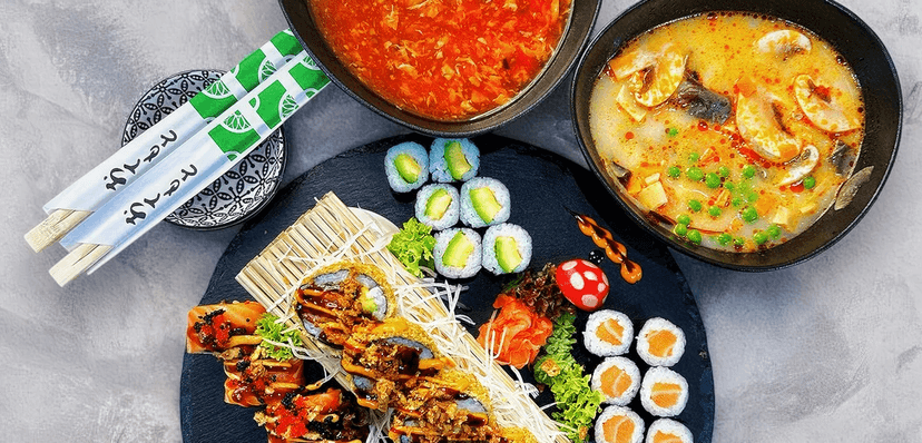 Sushi menu + polévka